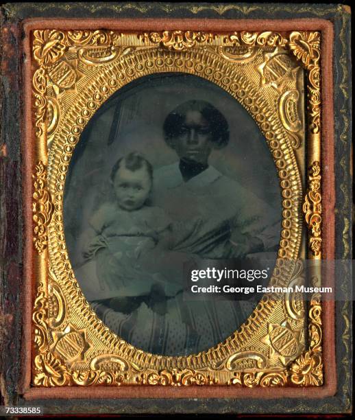 Ambrotype photo of child in high chair c. 1860s Ambrotype photo of child in high chair c. 1860s