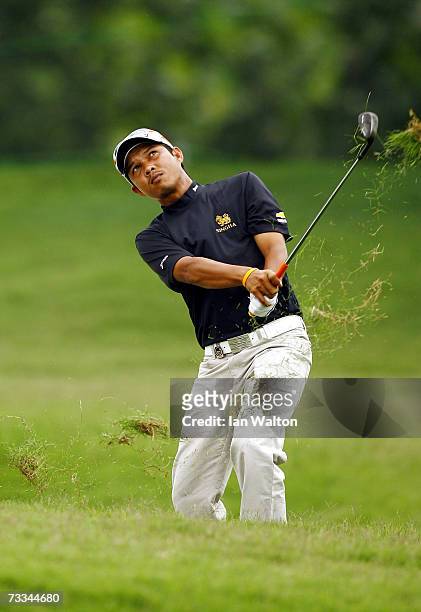 Chawalit Plaphol of Thailand in action during the second round of the 2007 Enjoy Jakarta Astro Indonesian Open at Damai Indah Golf and Country Club...
