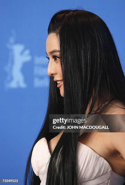 Chinese actress Fan Bing-Bing poses during a photocall for the film "Ping Guo - Lost in Beijing" by Chinese director Li Yu competing for the Golden...