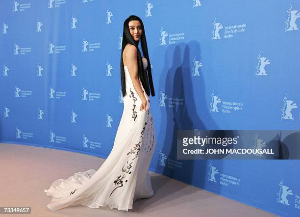Chinese actress Fan Bing-Bing poses during a photocall for the film "Ping Guo - Lost in Beijing" by Chinese director Li Yu competing for the Golden...
