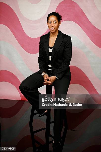 Nykesha Sales of the Connecticut Sun poses for a portrait during All Star Media Availability on February 16, 2007 at The Palms Resort and Casino in...