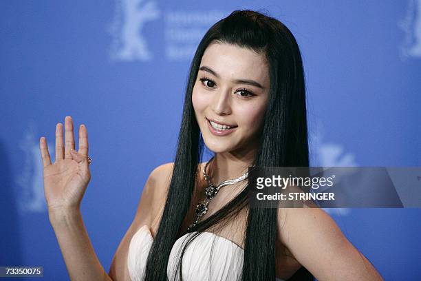 Chinese actress Fan Bing-Bing poses during a photocall for their film "Ping Guo - Lost in Beijing" by Chinese director Li Yu competing for the Golden...