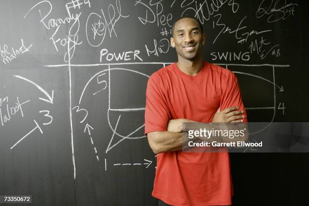 Kobe Bryant of the Los Angeles Lakers poses for a portait during 2007 All-Star Media Availability at the Palms Resort and Casino on February 16, 2007...