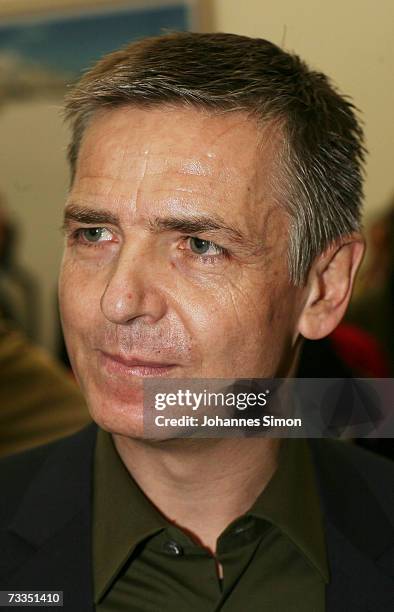 Photographic artist Andreas Gursky looks on during the opening of the Andreas Gursky Exhibition, at Haus der Kunst on February 16, 2007 in Munich...