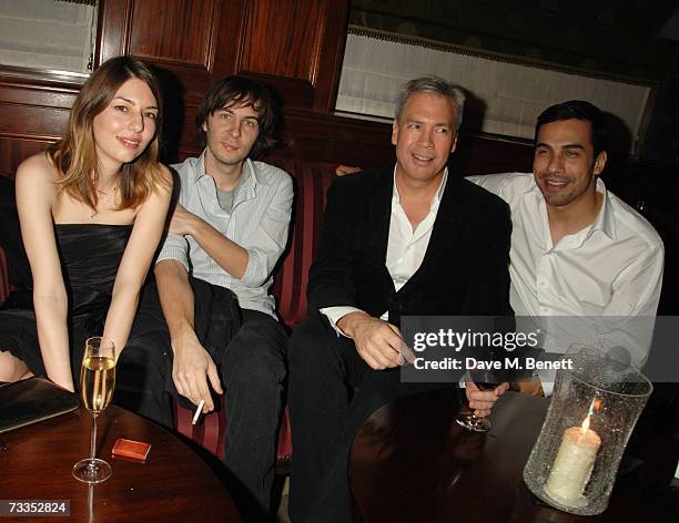 Sofia Coppola with boyfriend Thomas Mars, Robert Duffy and guest attend the after party following the Marc Jacobs fashion show celebrating the...