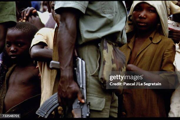 Presence of the army in the Nyacyonga refugee camp on the occasion of the Prime Minister's visit.