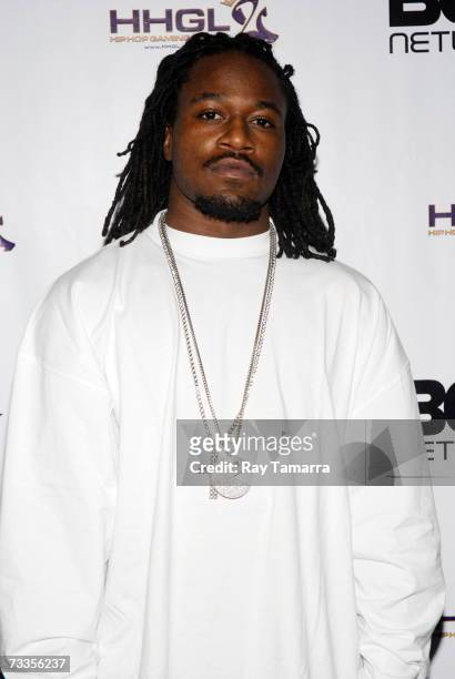 Tennessee Titans team member Adam "Pac Man" Jones attends the "Back To Basics" BET All-Star Bash at the Hard Rock Hotel February 16, 2007 in Las...
