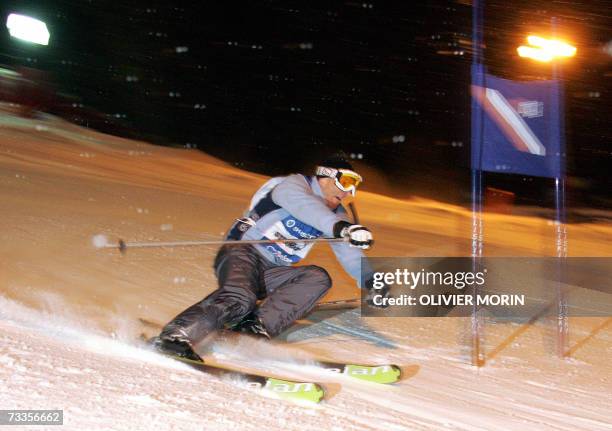 Swedish former ski legend Ingemar Stenmark competes during the Skistar Invitational competition, 17 February 2007, at the Alpine World Ski...