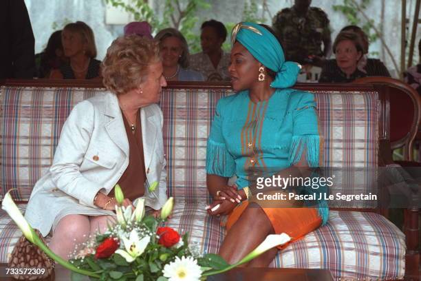 Bernadette Chirac with Edith Lucie Bongo.