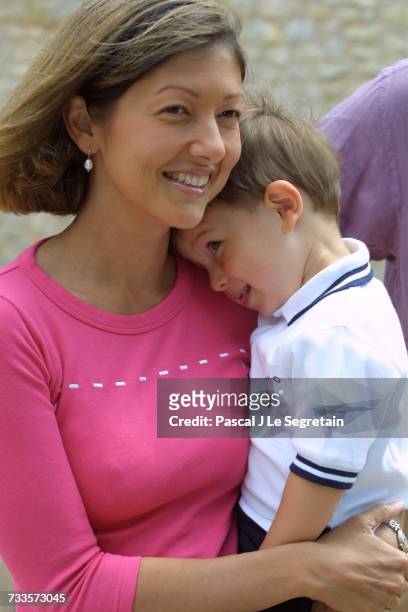 Alexandra Manley and her son Prince Nikolai of Denmark.