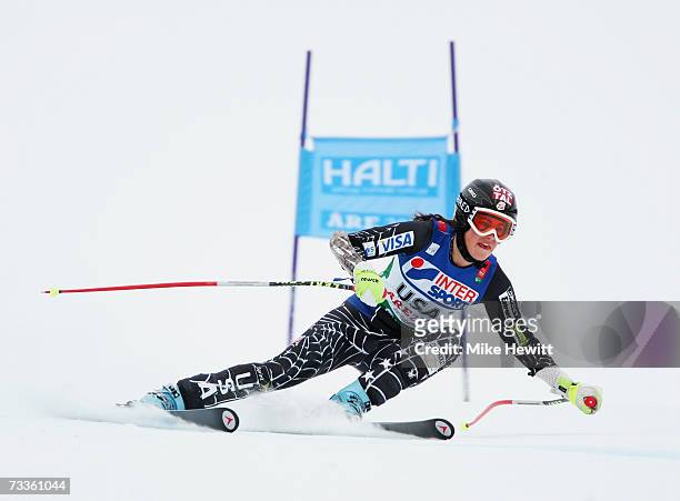 Resi Stiegler of the United States of America competes during the Nations Team Event on day sixteen of the FIS World Ski Championships on February...