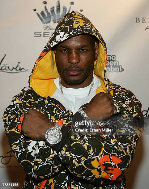 Boxer/promoter Bernard Hopkins arrives at the 2007 NBPA All-Star Gala presented by Budweiser Select at the Mandalay Bay Events Center on February 17,...