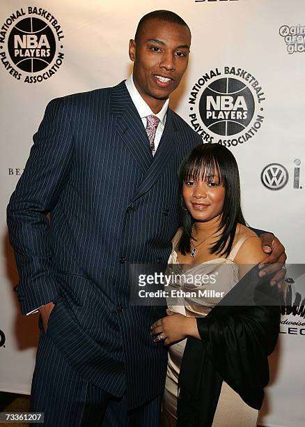 Ron Butler and wife Andrea arrive at the 2007 NBPA All-Star Gala presented by Budweiser Select at the Mandalay Bay Events Center on February 17, 2007...