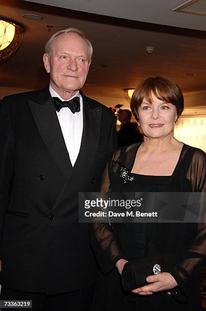 Julian Glover and Isla Blair attend the reception at the Laurence Olivier Awards, held at the Grosvenor House on February 18, 2007 in London, England.