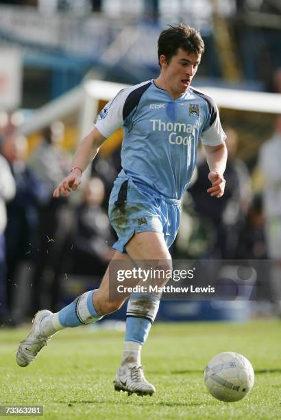 Joey Barton of Manchester City in action during the FA Cup sponsored by E.ON Fifth Round match between Preston North End and Manchester City at...