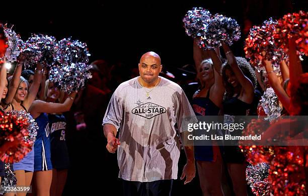 Legend Charles Barkley is introduced before the start of the Bavetta/Barkley Challenge during NBA All-Star Weekend on February 17, 2007 at Thomas &...