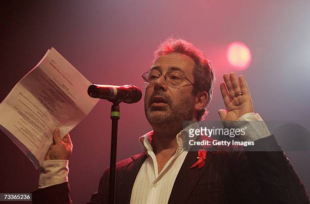 Ben Elton hosts the Scissor Sisters performance in concert at KOKO on February 18, 2007 in London.