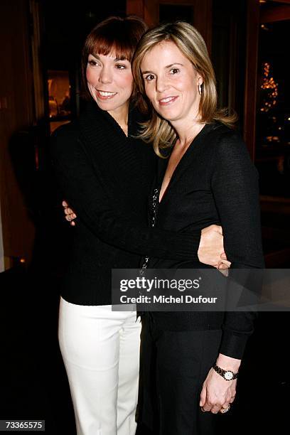 Mathilde Agostinelli and Diane Yturbe attend the De Grisogono Party hosted by Fawaz Gruosi at the Park Hotel, on February 17, 2007 in Gstaad,...