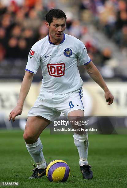 Pal Dardai of Berlin in action during the Bundesliga match between Hertha BSC Berlin and FSV Mainz 05 at the Olympic stadium on February 17, 2007 in...