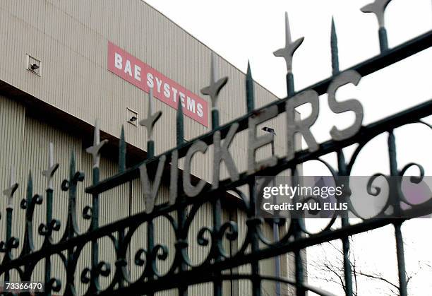 Barrow in Furness, UNITED KINGDOM: The BAE Systems construction hall dominates the skyline above the town of Barrow-in-Furness, north-west England,...