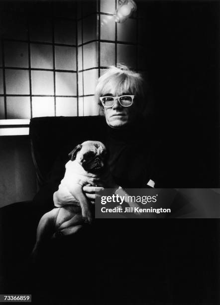 American pop artist Andy Warhol , circa 1985.