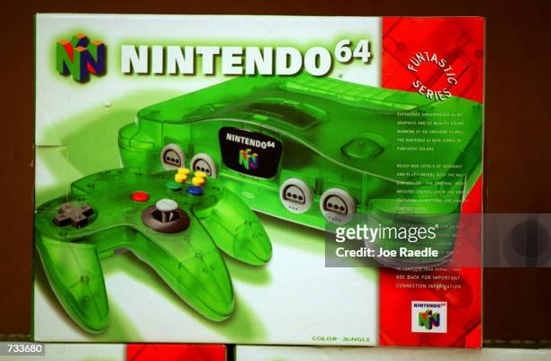 Boxes of the Nintendo 64 video game system sit on the shelves October 26, 2000 at a Toys R Us store in El Paso, Texas. The Nintendo and Sega...