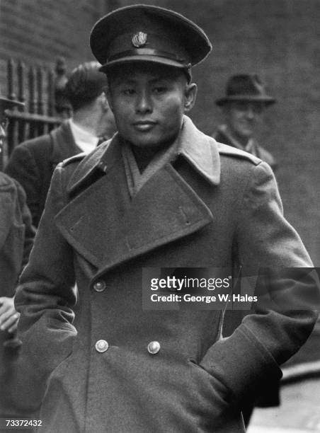 Burmese revolutionary and statesman General Aung San arrives at Number 10 Downing Street to negotiate independence for Burma with the British...