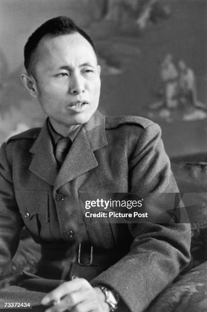 Burmese revolutionary and statesman General Aung San during a visit to England, 1947. Original Publication : Picture Post - 4597 - U Aung San - unpub.