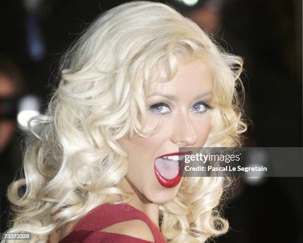 Singer Christina Aguilera attends the 2007 NRJ Music Awards held at the Palais des Festivals in Cannes, France on January 20, 2007.