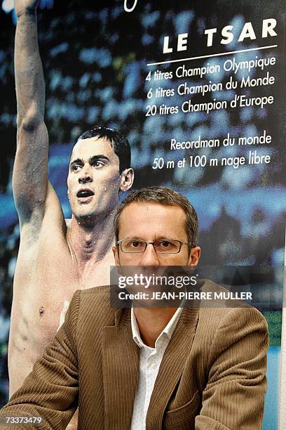 Le directeur general d'Arena TDP Nicolas Preault pose le 20 fevrier 2007 a Libourne, dont la direction de l'usine de maillots de bain Arena a annonce...