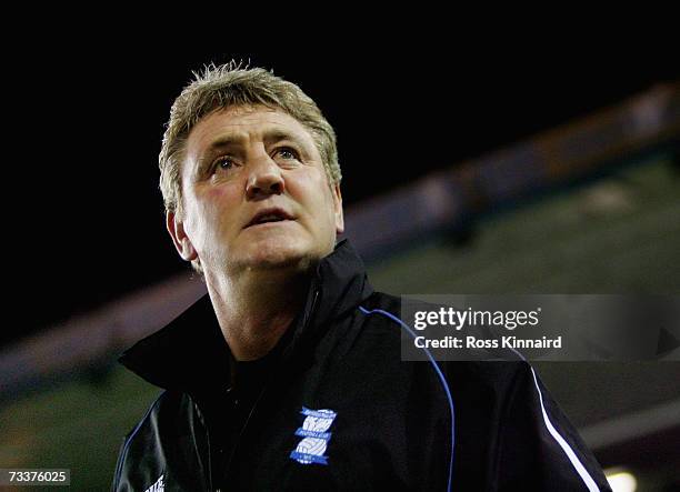 Steve Bruce, manager of Birmingham, during the Coca-cola Championship match between Birmingham City and Sunderland at St Andrews February 20, 2007 in...