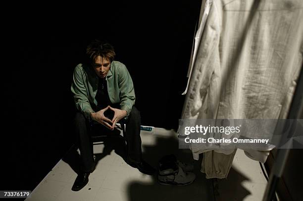 Finalists Clay Aiken, Ruben Studdard and Kimberley Locke practice before the show's grand finale on May 21, 2003 at the Universal Amphitheatre in...