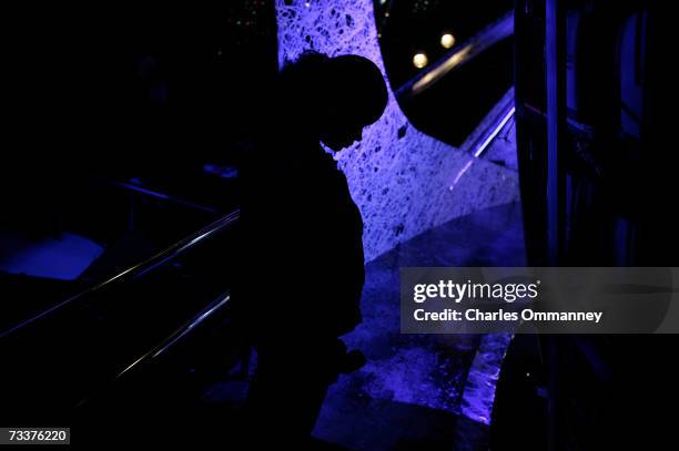 Finalists Clay Aiken, Ruben Studdard and Kimberley Locke practice before the show's grand finale on May 21, 2003 at the Universal Amphitheatre in...