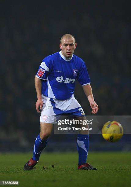 Matt Richards of Ipswich in action during the Coca-Cola Championship Match between Ipswich Town and Wolverhampton Wanderers at Portman Road on...
