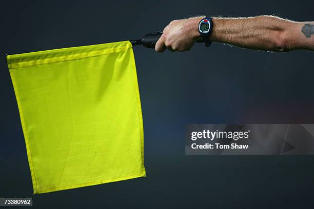 Linesmans flag during the Coca-Cola Championship Match between Ipswich Town and Wolverhampton Wanderers at Portman Road on February 20, 2007 in...