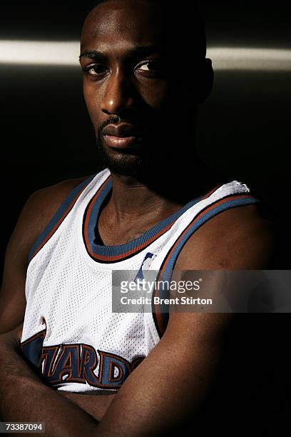 Gilbert Arenas of the NBA's Washington Wizards poses for a portrait on Jauary 22, 2007 at the Verizon Center in Washington D.C.