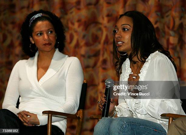 Actors Gloria Reuben and Rachel Nicks speak after the Los Angeles premiere of the HBO Films' docu-drama "Life Support" on Febraury 21, 2007 at The...