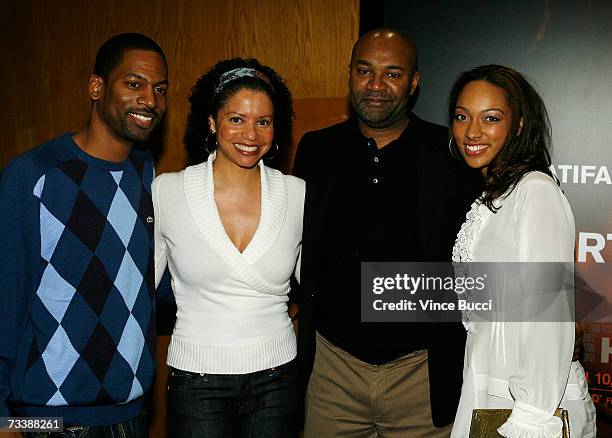 Actors Tony Rock and Gloria Reuben, director Nelson George and actress and Rachel Nicks attend the after party to the Los Angeles premiere of the HBO...