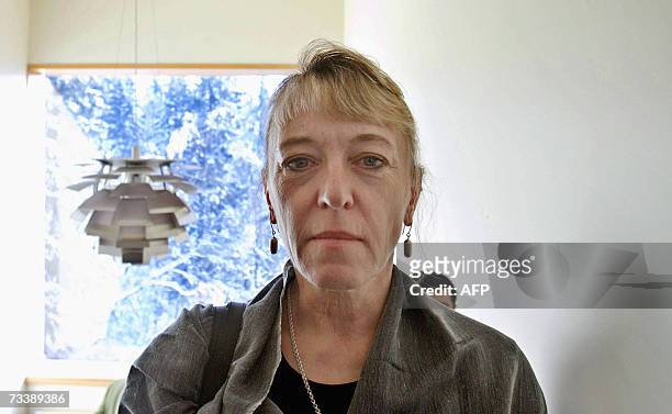 Nobel Peace prize Laureate Jody Williams poses as she arrives for the opening of the cluster bomb conference in Oslo 22 February 2007. The first...