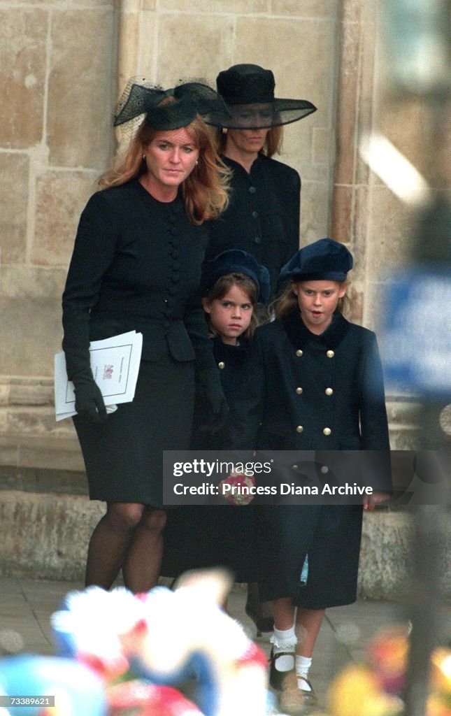 The Yorks At Diana's Funeral