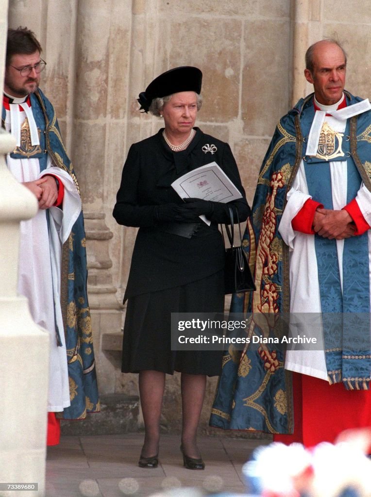 The Queen At Princess Diana's Funeral