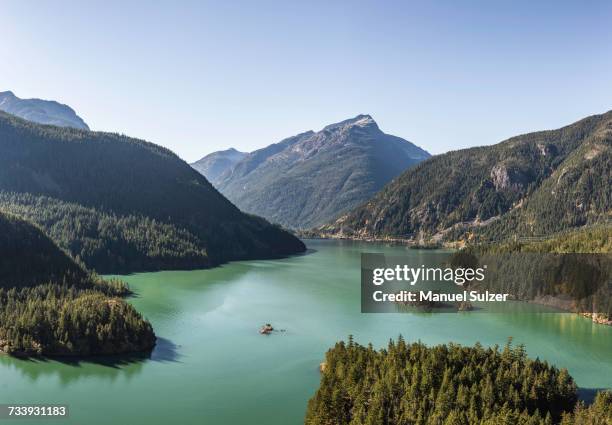 diablo lake, diablo, washington, usa - diablo lake stock-fotos und bilder