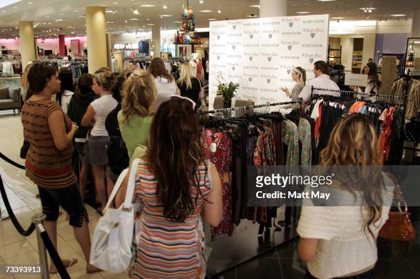 Fans line up before William Rast founder Trace Ayala makes an appearance to promote the clothing brand he created with best friend Justin Timberlake...
