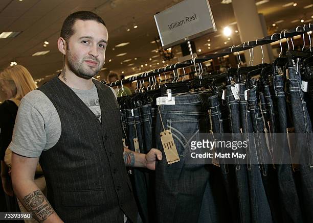 William Rast founder Trace Ayala promotes the clothing brand he created with best friend Justin Timberlake at the Nordstrom International Plaza store...