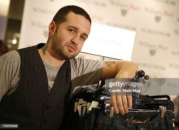 William Rast founder Trace Ayala promotes the clothing brand he created with best friend Justin Timberlake at the Nordstrom International Plaza store...