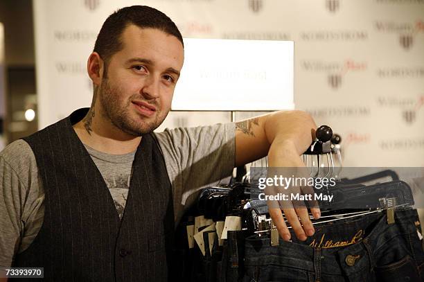 William Rast founder Trace Ayala promotes the clothing brand he created with best friend Justin Timberlake at the Nordstrom International Plaza store...
