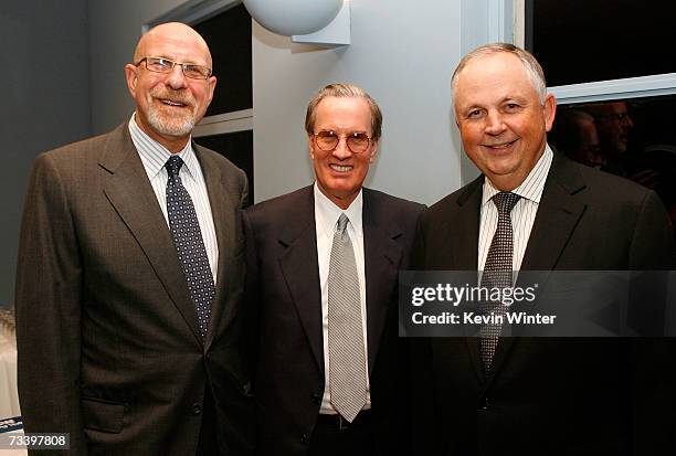 Executive VP of AFI Jonathan Estrin, Western Territories Group John Cooke and hairman Walt Disney Studio Dick Cook pose at the National Italian...