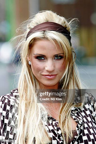 Katie Price and Peter Andre with their children arrive at Moorfields Eye Hospital to officially open a new Children's Eye Centre on February 23, 2007...