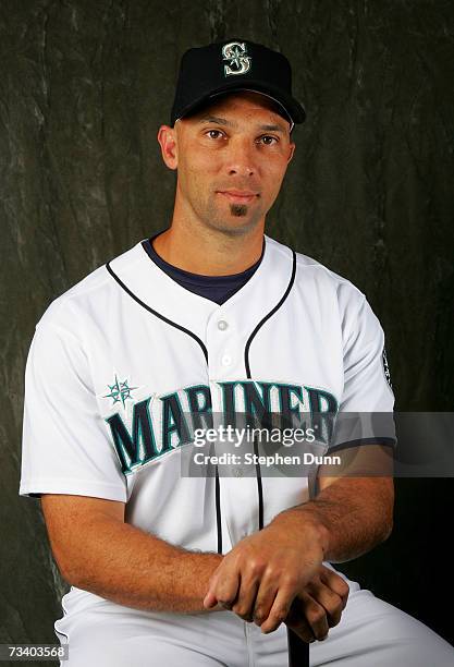 Outfielder Raul Ibanez of the Seattle Mariners poses during Photo Day on February 23, 2007 at Peoria Sports Complex in Peoria, Arizona.