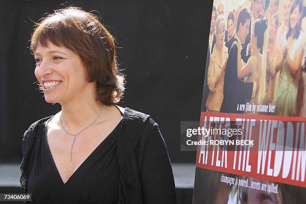 Hollywood, UNITED STATES: Director Susanne Bier of Best Foreign Language Film Category nominee "After the Wedding" from Denmark poses during...